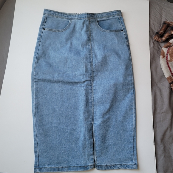 High waist_Denim skirt - Picture 2 of 4